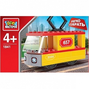 Конструктор Трамвай - Легко собрать (Город Мастеров, KK-1841-Rsim)